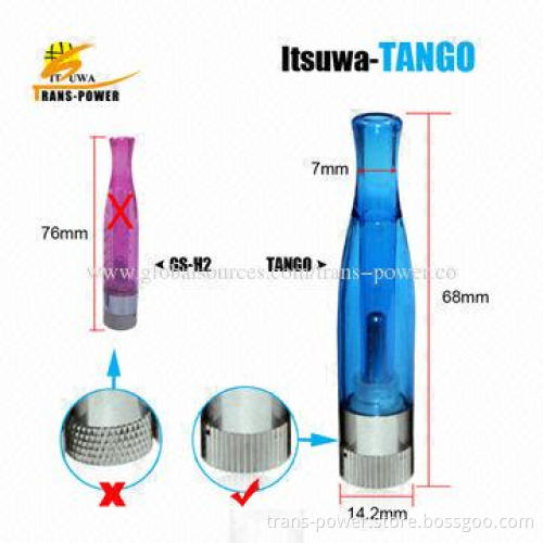 Bottom Coil E Cigarette Tango Tanks, 1.8-2.8 Ohms Resistance, No Leakage, Easy to Clean